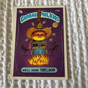 Garbage Pail Kids Card 1986 Topps - 115b Well Done Sheldon
